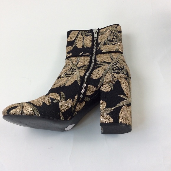 Steve Madden Goldie Sequin Embroidered Bootie - Picture 4 of 6